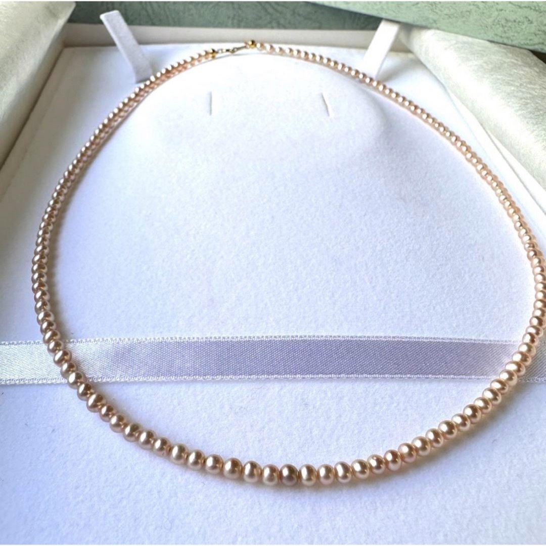 K10YG 高品質　淡水真珠ベビーパールネックレス レディースのアクセサリー(ネックレス)の商品写真