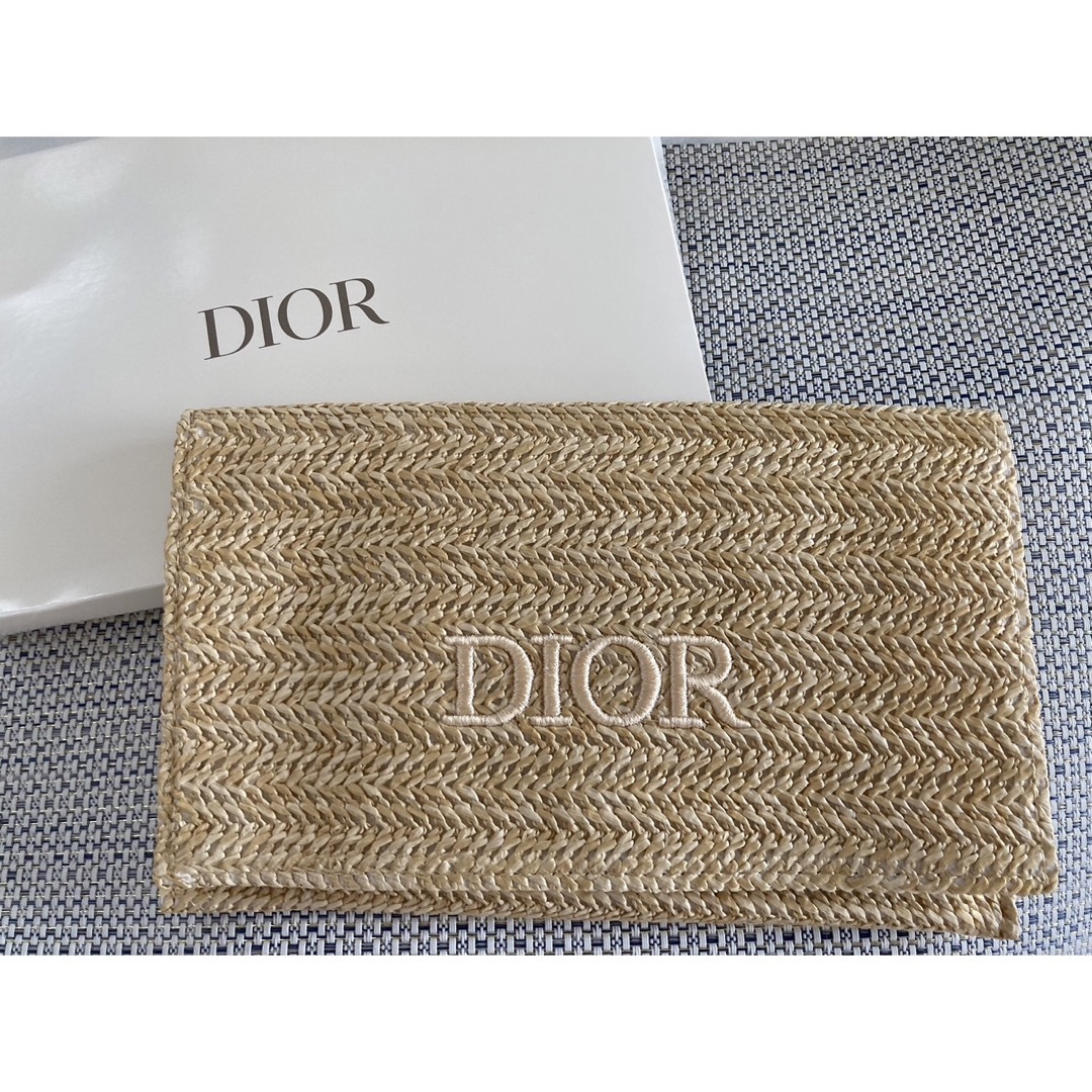 【Dior】ノベルティポーチ ストローポーチ(クラッチタイプ) 【新品未使用】