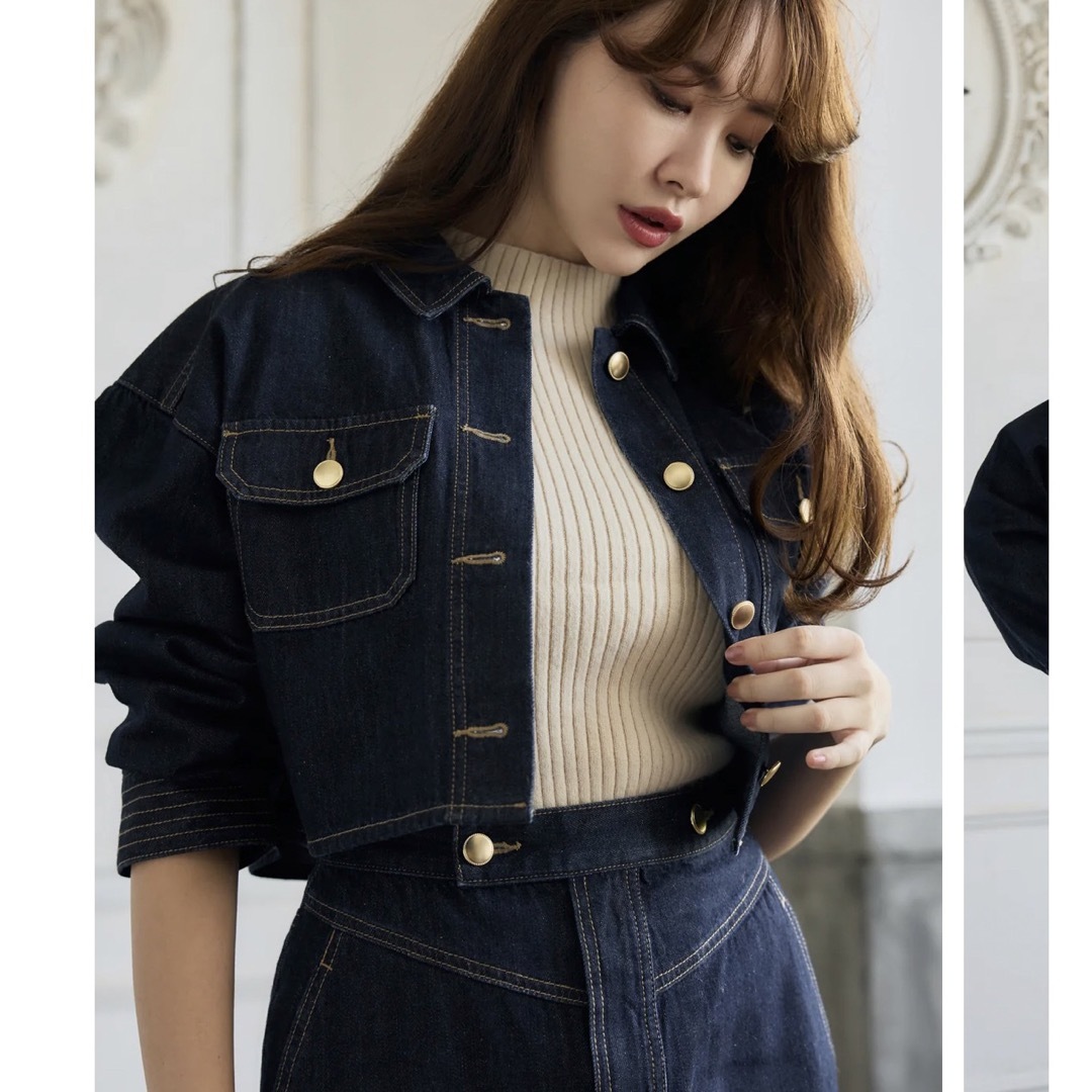 Her lip to - herlipto/Milano Cropped Denim Jacketの通販 by 本日