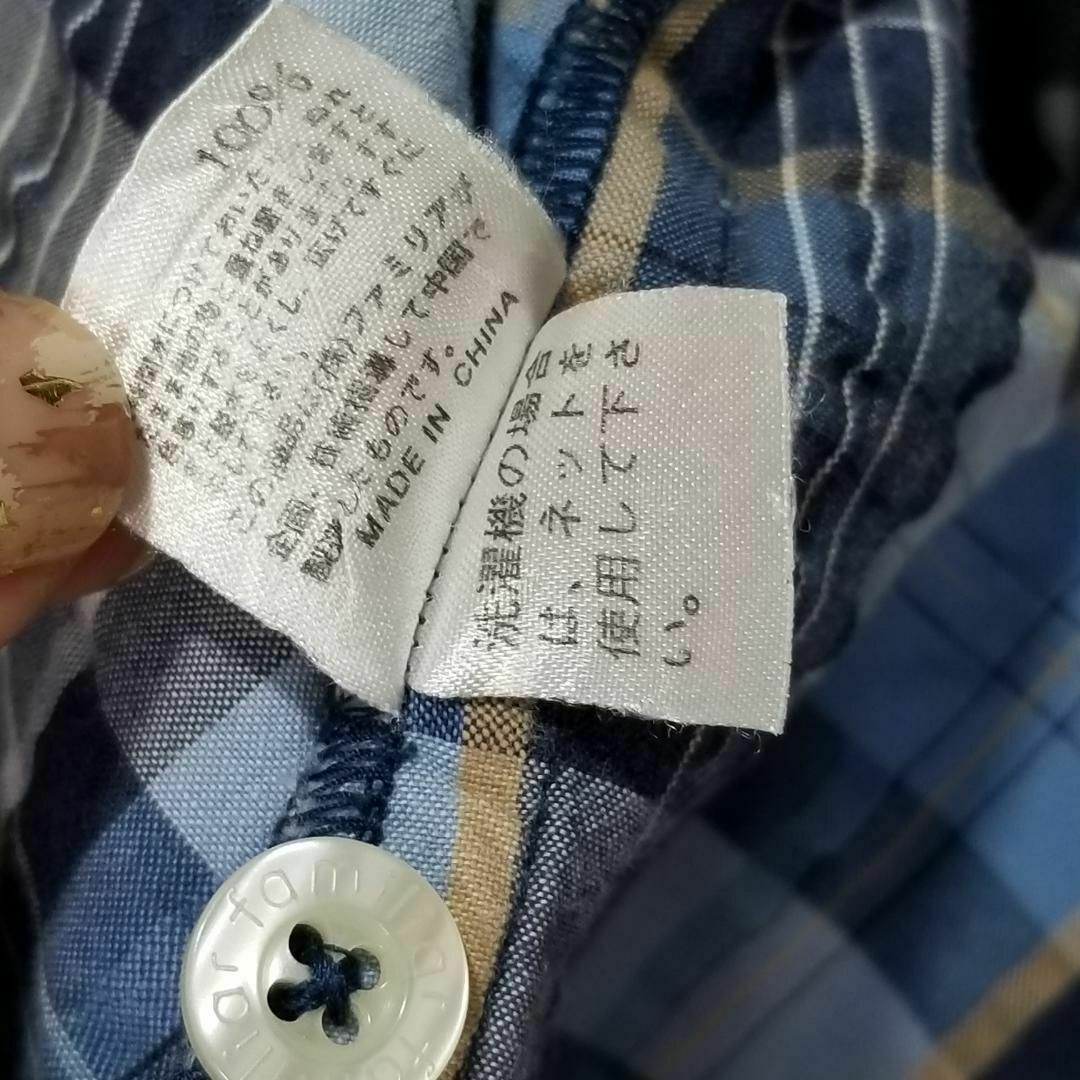 familiar - 2653 【超美品】 ファミリア 110 ワンピース チェック
