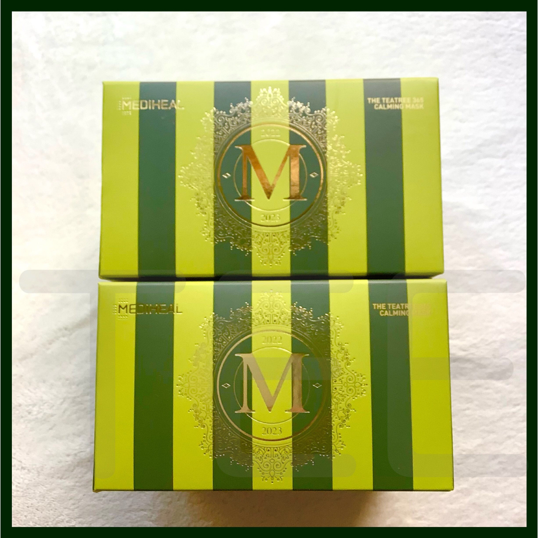 MEDIHEAL(メディヒール)の新品 2箱セット メディヒール ザ・ティーツリー365 カーミングマスク60枚 コスメ/美容のスキンケア/基礎化粧品(パック/フェイスマスク)の商品写真