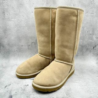 アグ(UGG)の【美品】アグ classic Tall ベージュ ムートン ボア 人気のトール(ブーツ)