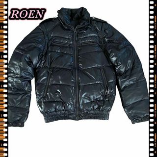 美品★ROEN ダウンジャケット　ダウンベスト　2way シルバースカル 光沢