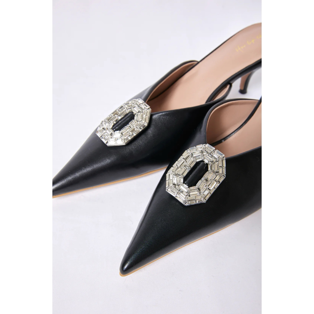 Crystal Embellished Pointed Mules