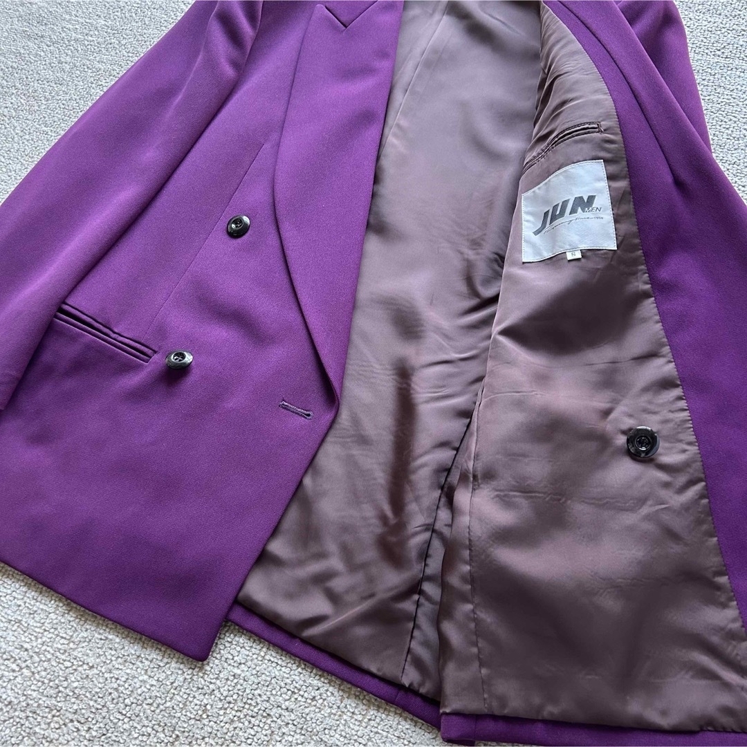 80s purple color over size double set up メンズのスーツ(セットアップ)の商品写真