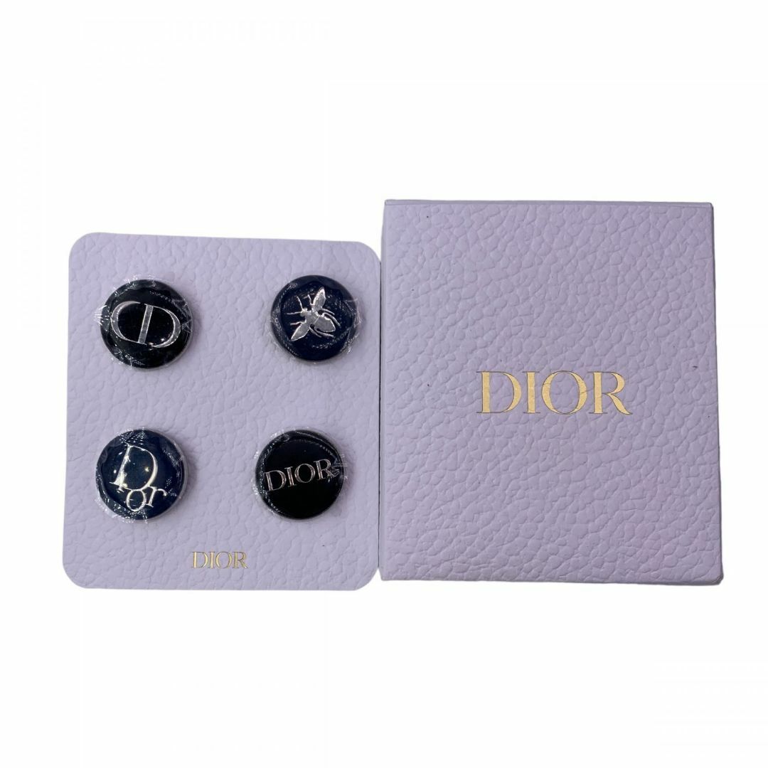 Christian Dior クリスチャン・ディオール 新品未使用箱付き Bee ロゴ ピンバッジ 4個セット ブローチ 23030251 MK 3