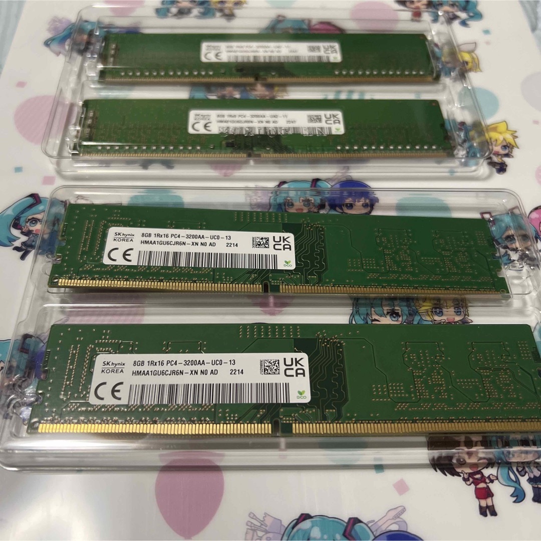 Hynix 8GB 4枚セットDDR4 PC4-25600 3200