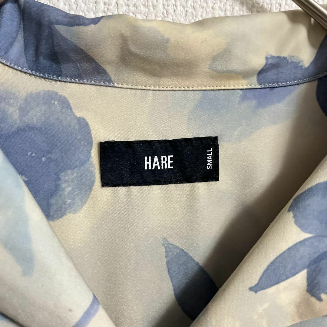 HARE(ハレ)のHARE デザインシャツ 総柄シャツ 総柄 花柄 ブルー クリーム M L メンズのトップス(シャツ)の商品写真