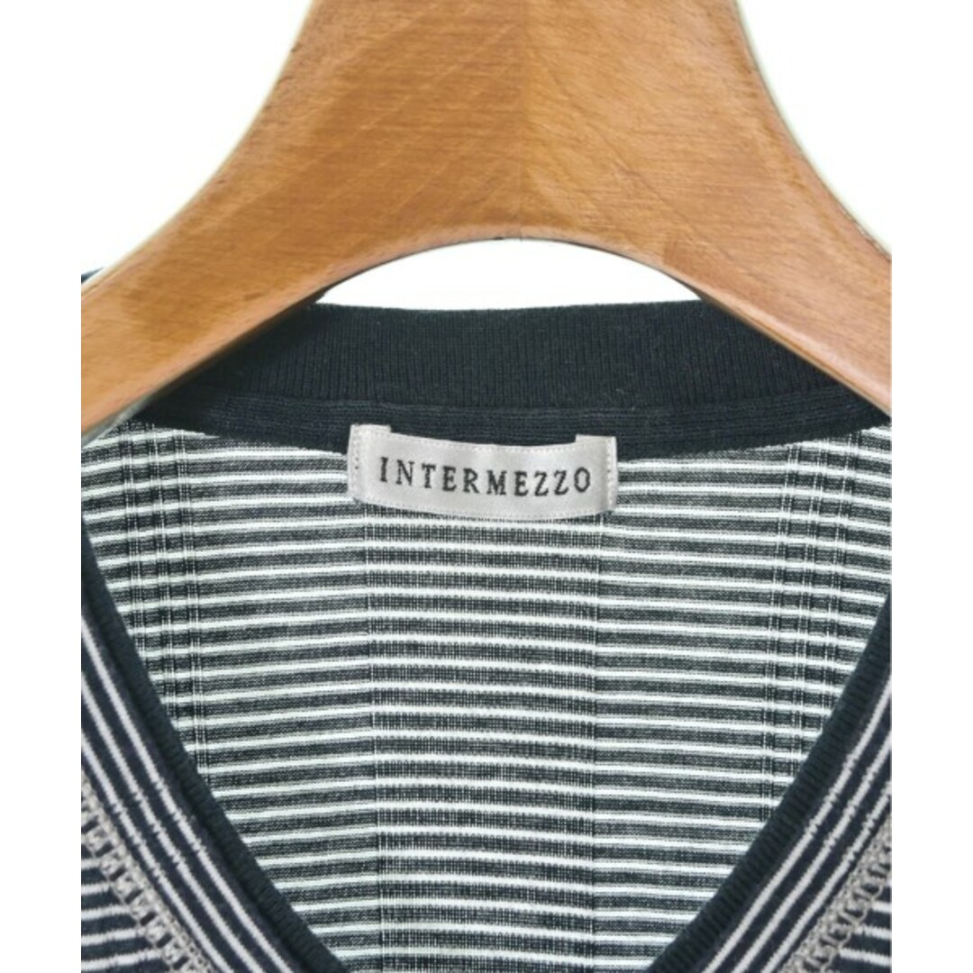 INTERMEZZO(インターメッツォ)のINTERMEZZO Tシャツ・カットソー L 紺x白(ボーダー) 【古着】【中古】 レディースのトップス(カットソー(半袖/袖なし))の商品写真