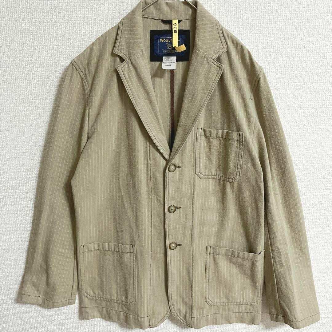 WOOL RICH テーラードジャケット コットン ストライプ L