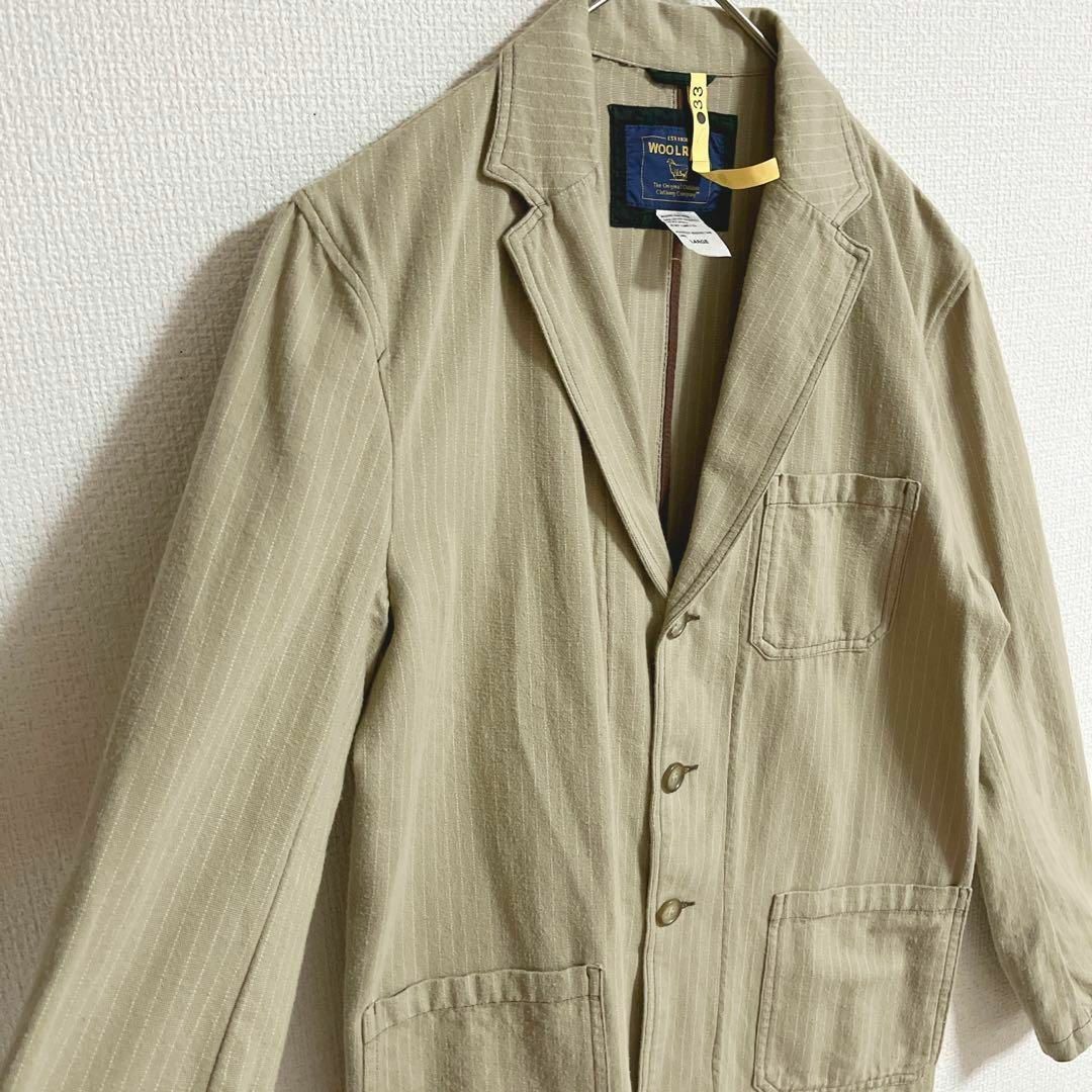 WOOL RICH テーラードジャケット コットン ストライプ L