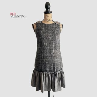 RED VALENTINO 台形ワンピース脇下約80cm - ミニワンピース