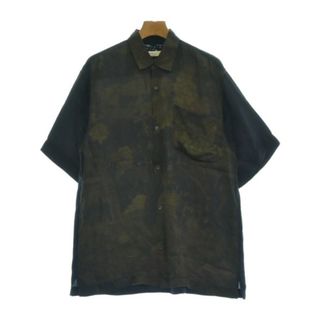 DRIES VAN NOTEN カジュアルシャツ XS 茶x黒(チェック)