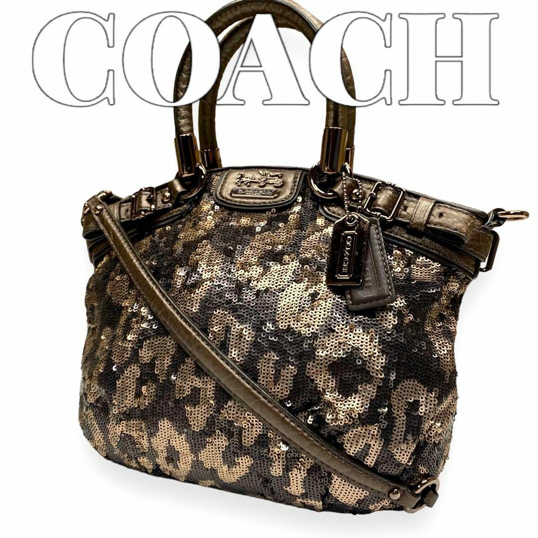 COACH スパンコール 2wayバッグ 7031