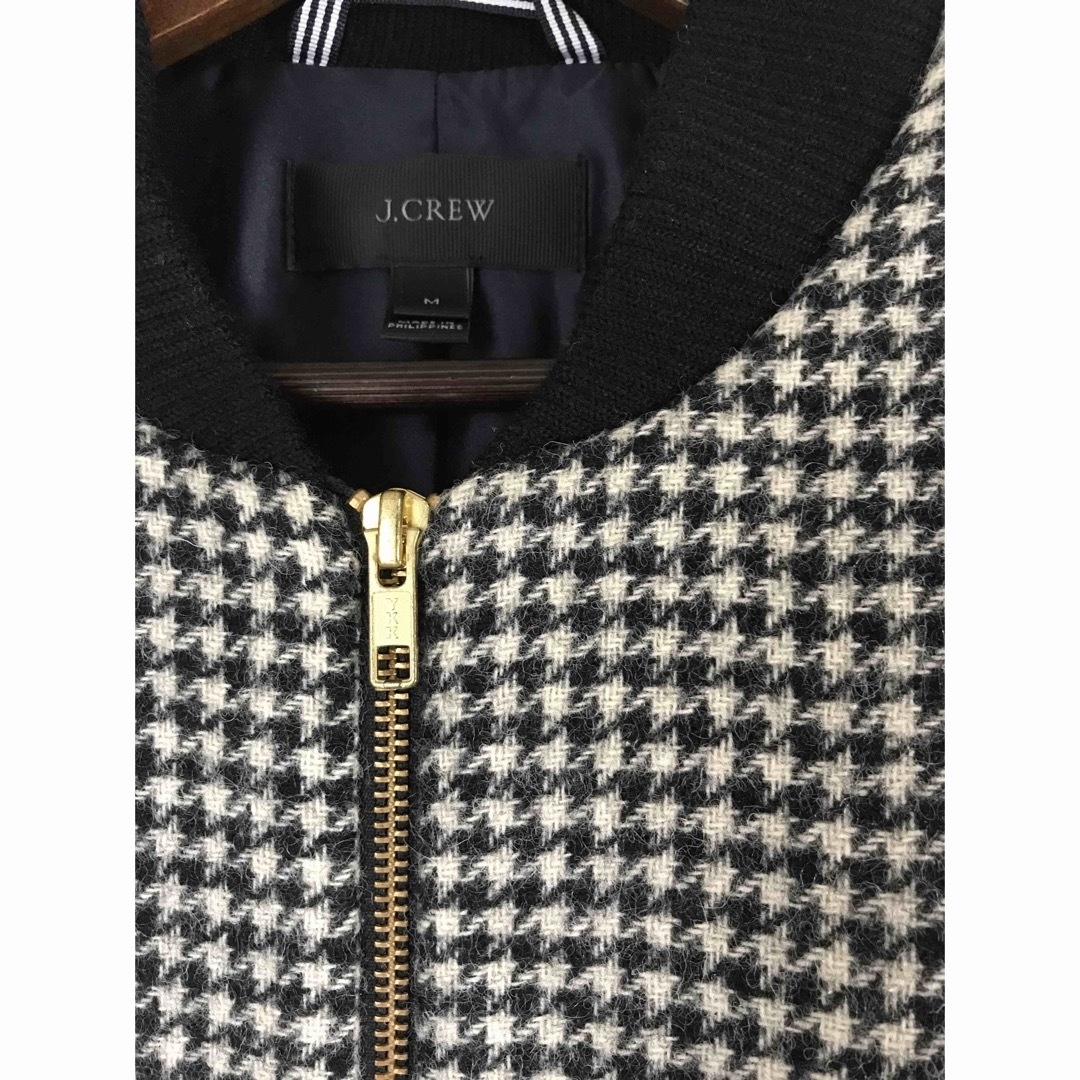 J.Crew(ジェイクルー)の【未使用品】jcrew 千鳥格子　ボンバージャケット レディースのジャケット/アウター(ノーカラージャケット)の商品写真