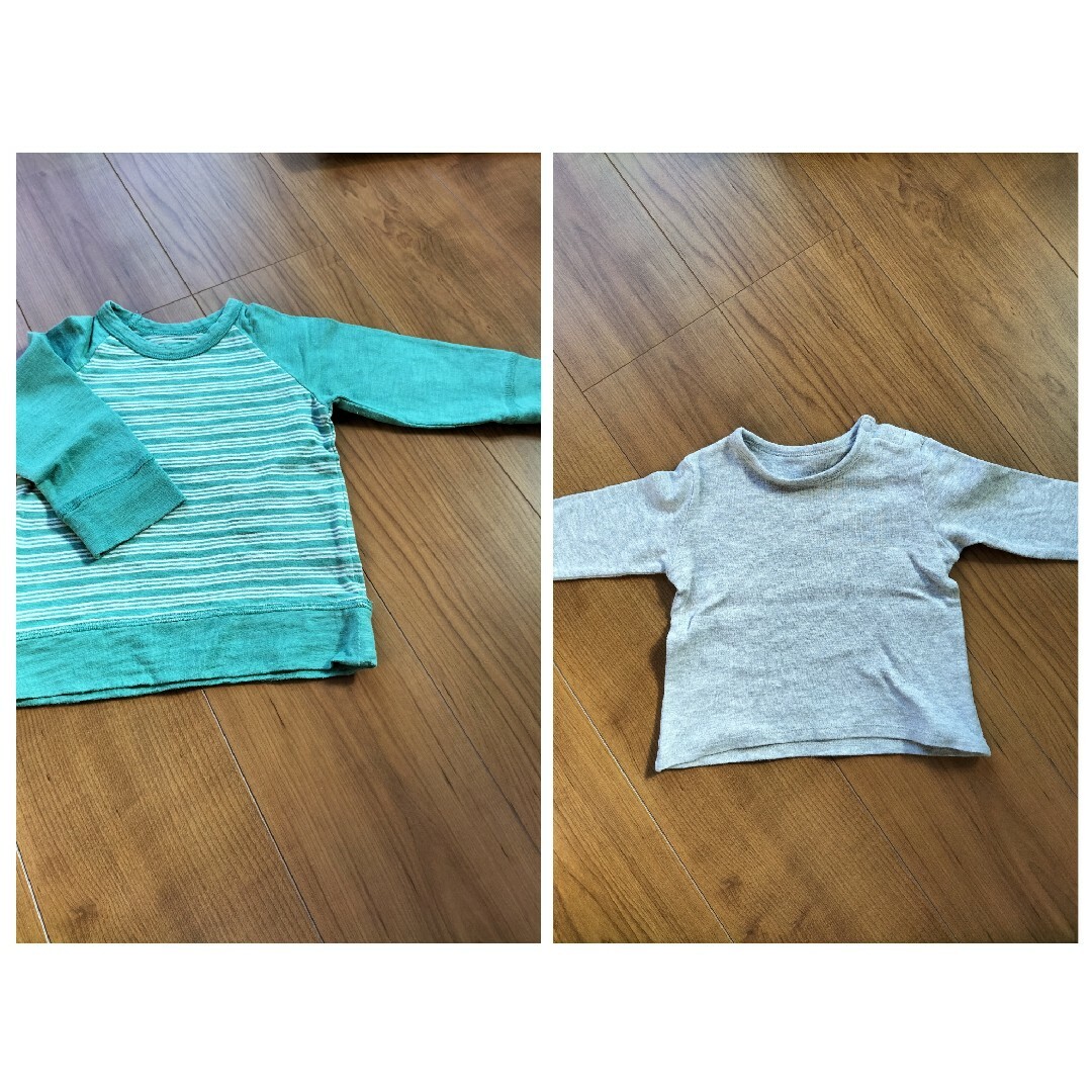 GAP(ギャップ)のキッズ　ロングTシャツ 長袖Tシャツ　2枚セット キッズ/ベビー/マタニティのベビー服(~85cm)(Ｔシャツ)の商品写真