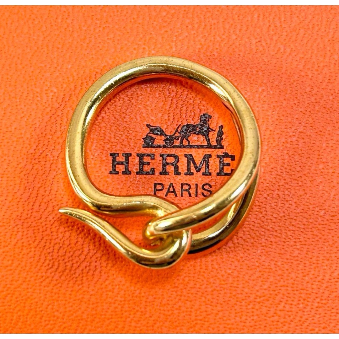 エルメス　HERMES スカーフリング　ジャンボ　ゴールド 1