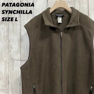 パタゴニア(patagonia)のアウトドアブランド古着PATAGONIAパタゴニア　シンチラフリースベスト L緑(ベスト)