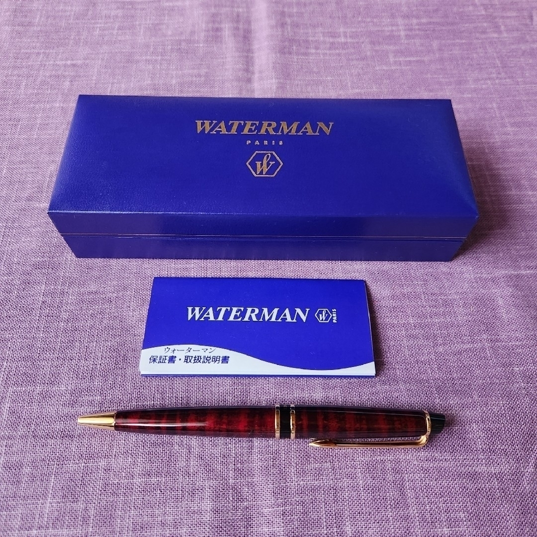 Waterman(ウォーターマン)のウォーターマン エキスパート マーブルレッド ボールペン インテリア/住まい/日用品の文房具(ペン/マーカー)の商品写真