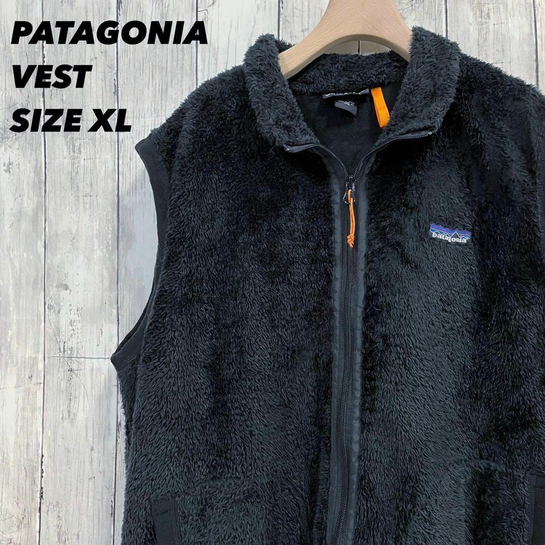 アウトドアブランドPATAGONIAパタゴニア　フリースベスト　サイズXL黒