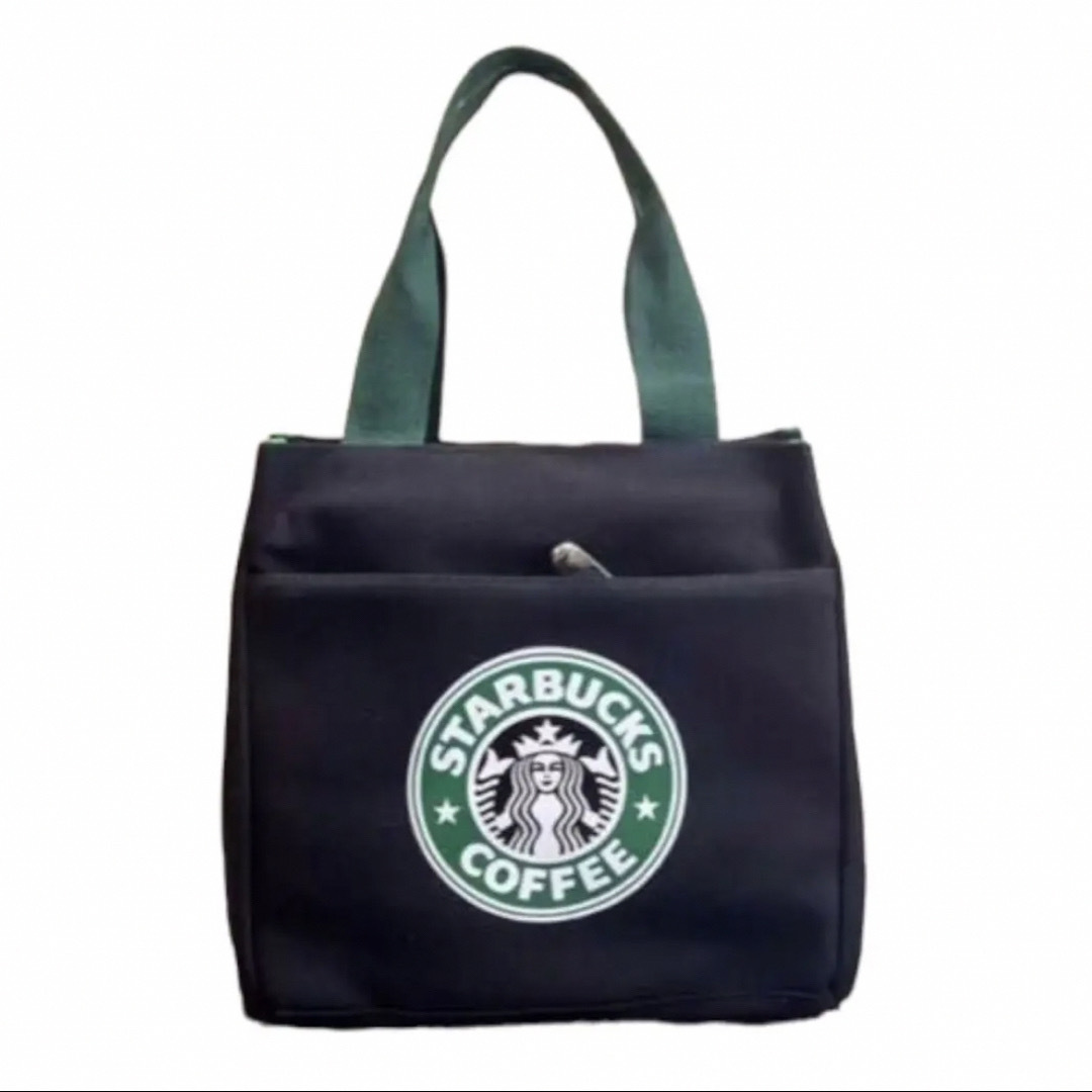 Starbucks(スターバックス)の【スタババッグ 】スターバックス ミニトートバッグ 弁当バッグ 黒(6) レディースのバッグ(トートバッグ)の商品写真