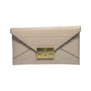 トリーバーチ(Tory Burch)の美品 トリーバーチ 長財布 札入れ クロコ型押し レディース(財布)