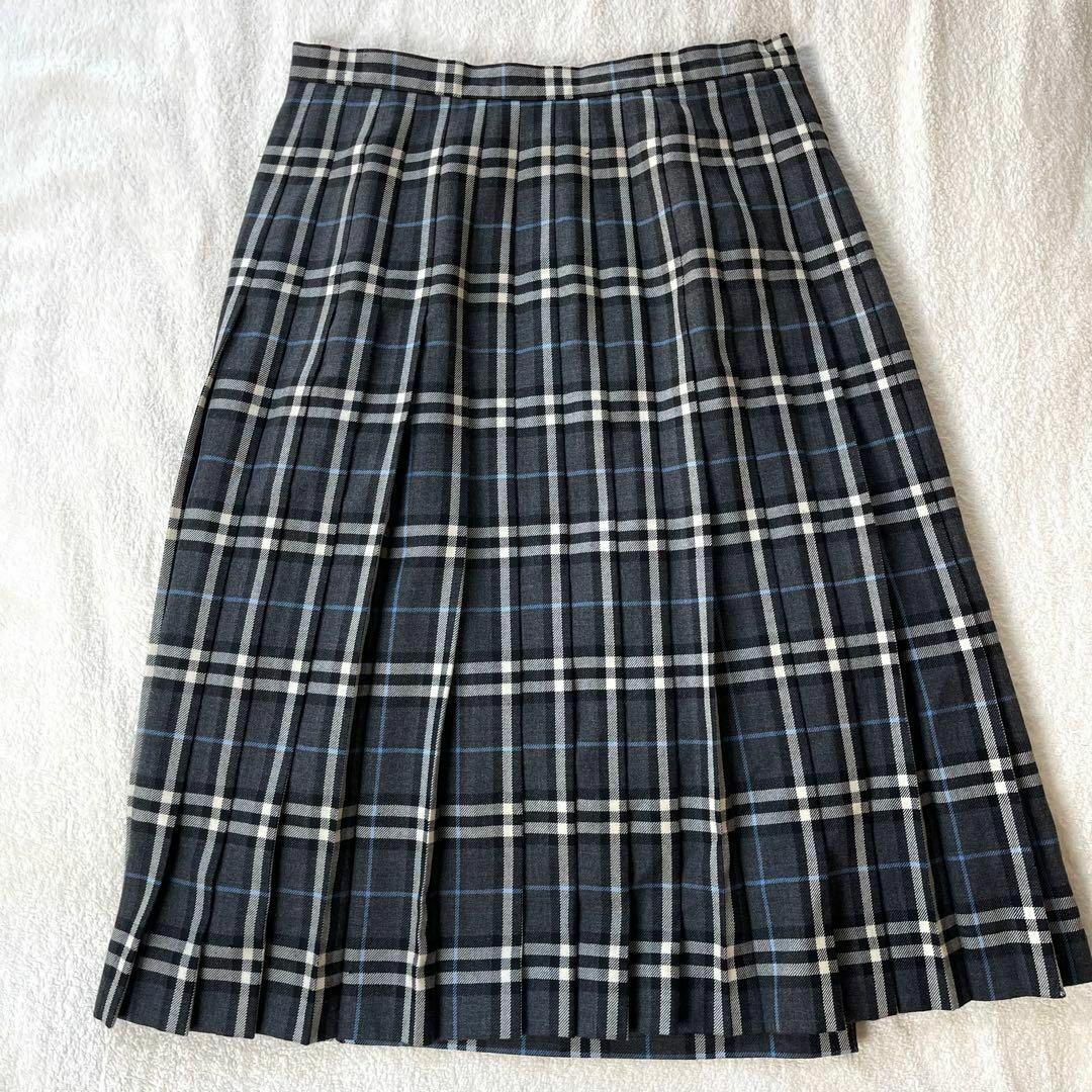 BURBERRY - バーバリーズ チェック ロングプリーツスカート グレー