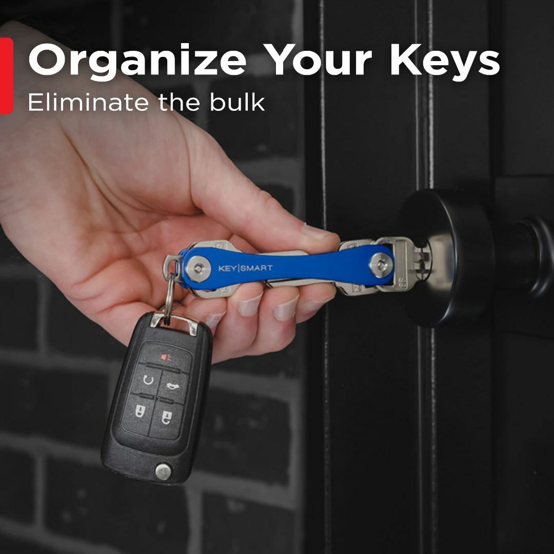 【色: ブルー】KeySmart キースマート コンパクト キー オーガナイザー 1