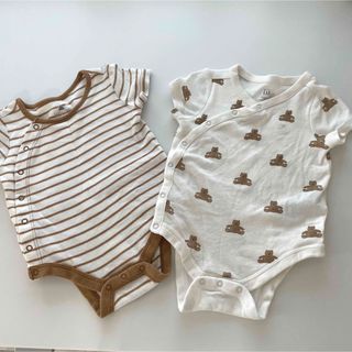 ベビーギャップ(babyGAP)のbaby GAP ロンパース 2枚 セット 60(ロンパース)