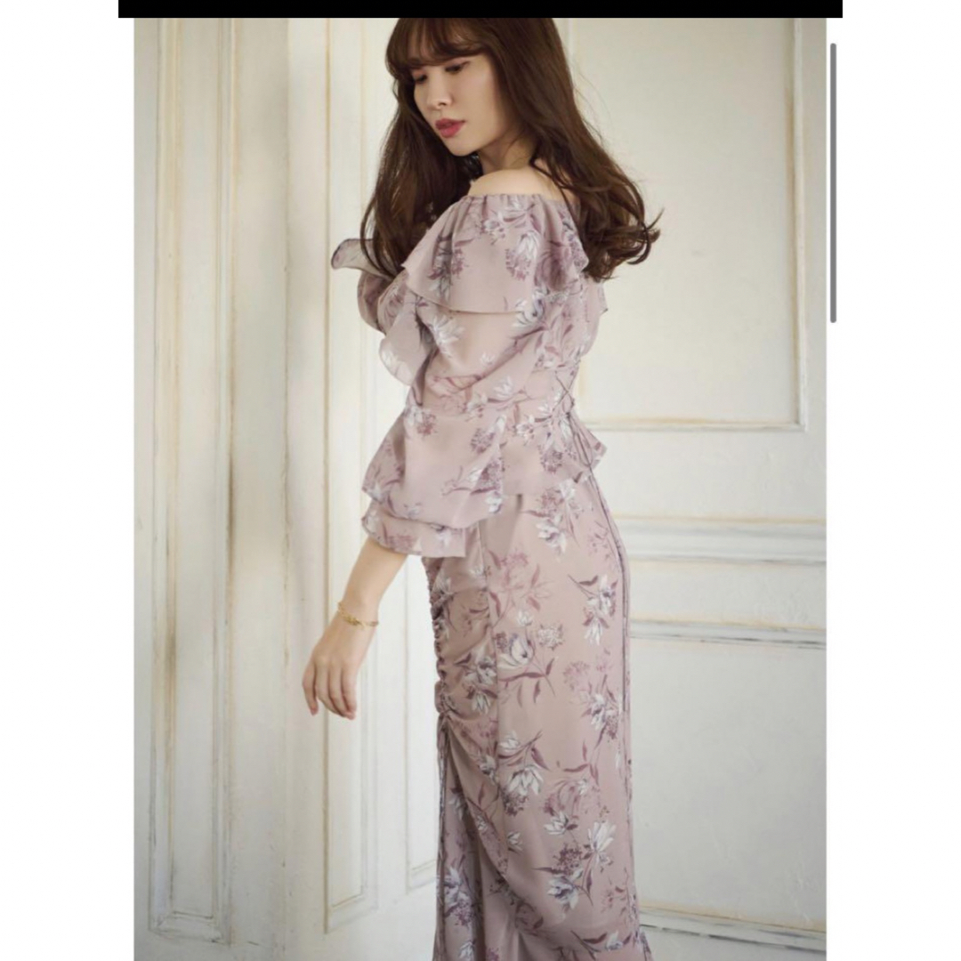 Herlipto♡Gentiana Print Frill Set Up-