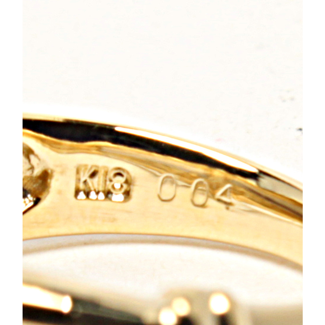 美品   リング 指輪 K18 Pt900 D0.04ct レディース 10号 2