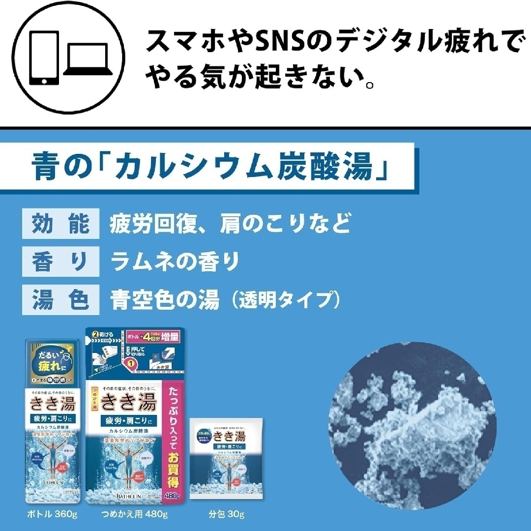 BATHCLIN(バスクリン)のバスクリン きき湯 カルシウム炭酸湯 ボトル＋詰め替え2 コスメ/美容のボディケア(入浴剤/バスソルト)の商品写真