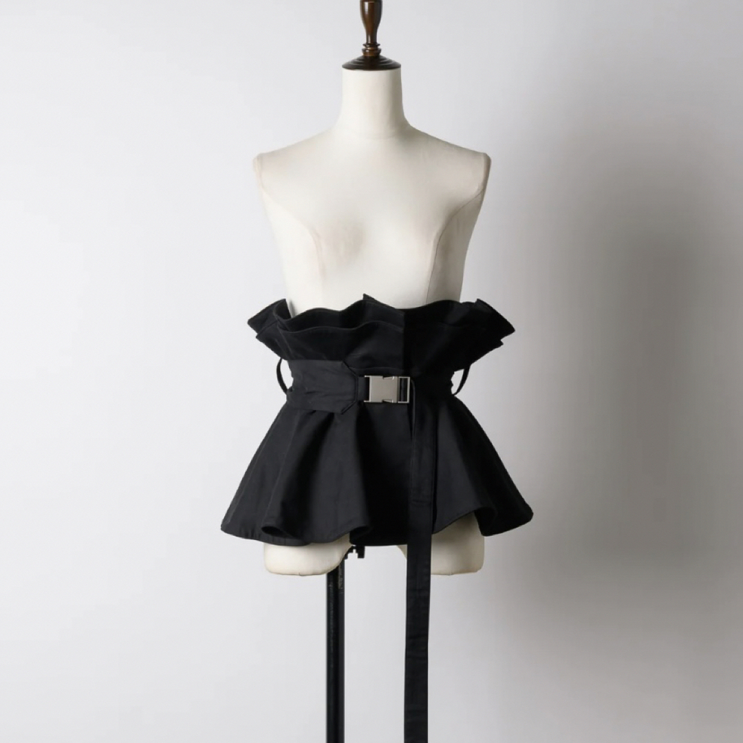 la belle Etude(ラベルエチュード)の「ゆ様専用」サークルフレアボリュームベルト BLK レディースのファッション小物(ベルト)の商品写真