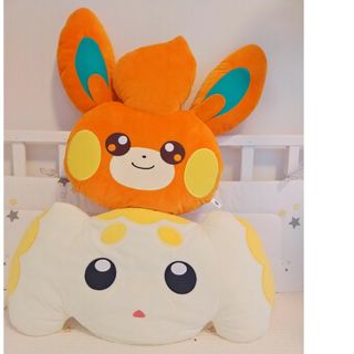 ポケモン(ポケモン)の【非売品】パモ＆パピモッチぬいぐるみクッション(キャラクターグッズ)