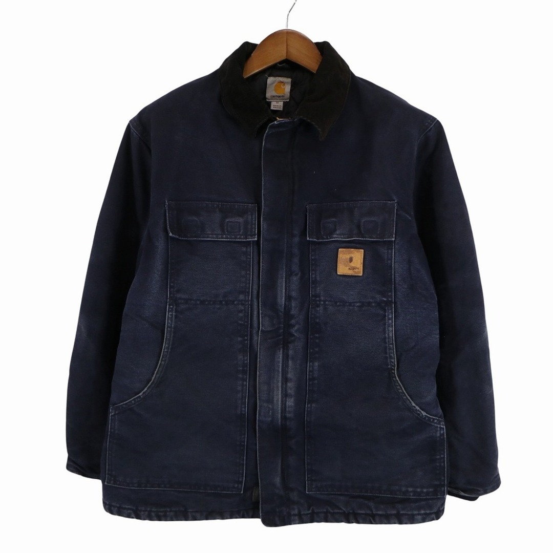 Carhartt カーハート トラディショナルジャケット ワーク ダック地 フラップポケット 襟コーデュロイ ネイビー (メンズ M)   O7479