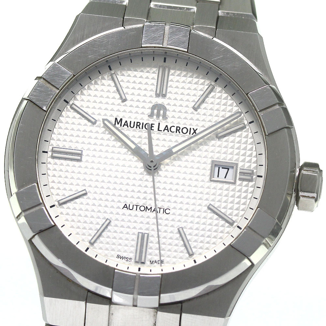 MAURICE LACROIX モーリス・ラクロア メンズ腕時計 アイコン オートマティック 42mm AI6008-SS002-130-1 シルバー文字盤 SS 自動巻き