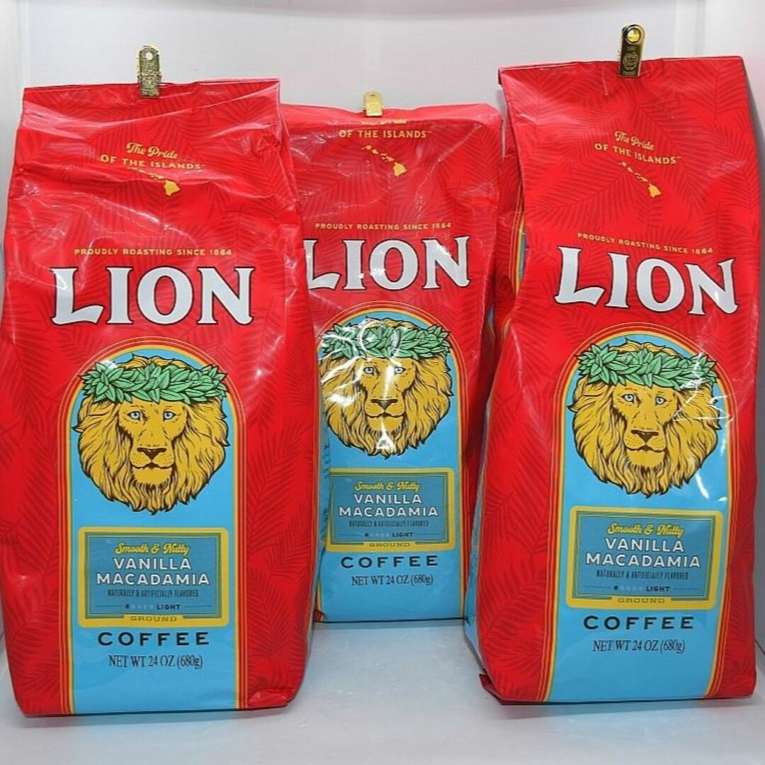 超ビッグ24oz(680g)☆LION ライオンコーヒー・バニマカ×3袋　中抽き