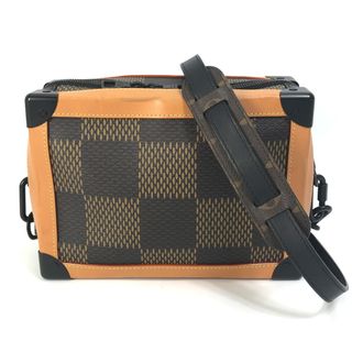 ルイヴィトン(LOUIS VUITTON)のルイヴィトン LOUIS VUITTON ソフトトランク N40381 ダミエ ジャイアント NIGOコラボ 斜め掛け ポシェット カバン ショルダーバッグ ダミエジャイアントキャンバス ブラウン(ショルダーバッグ)