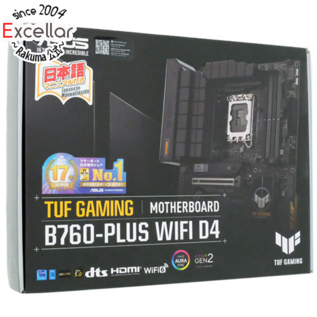 ASUS製　ATXマザーボード　TUF GAMING B760-PLUS WIFI D4　LGA1700 元箱あり