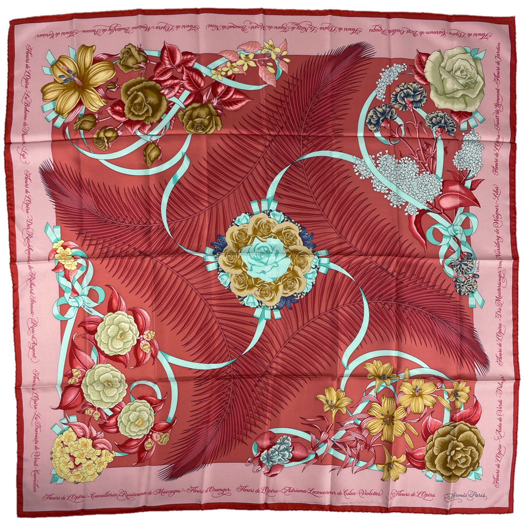 Hermes - エルメス カレ 90 Fleurs de L'Opera レディース 【中古】の