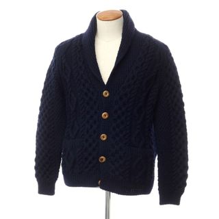 インバーアラン(INVERALLAN)の【中古】インバーアラン INVERALLAN ウール ショールカラー カーディガン ネイビー【サイズ表記なし（M位）】【メンズ】(カーディガン)