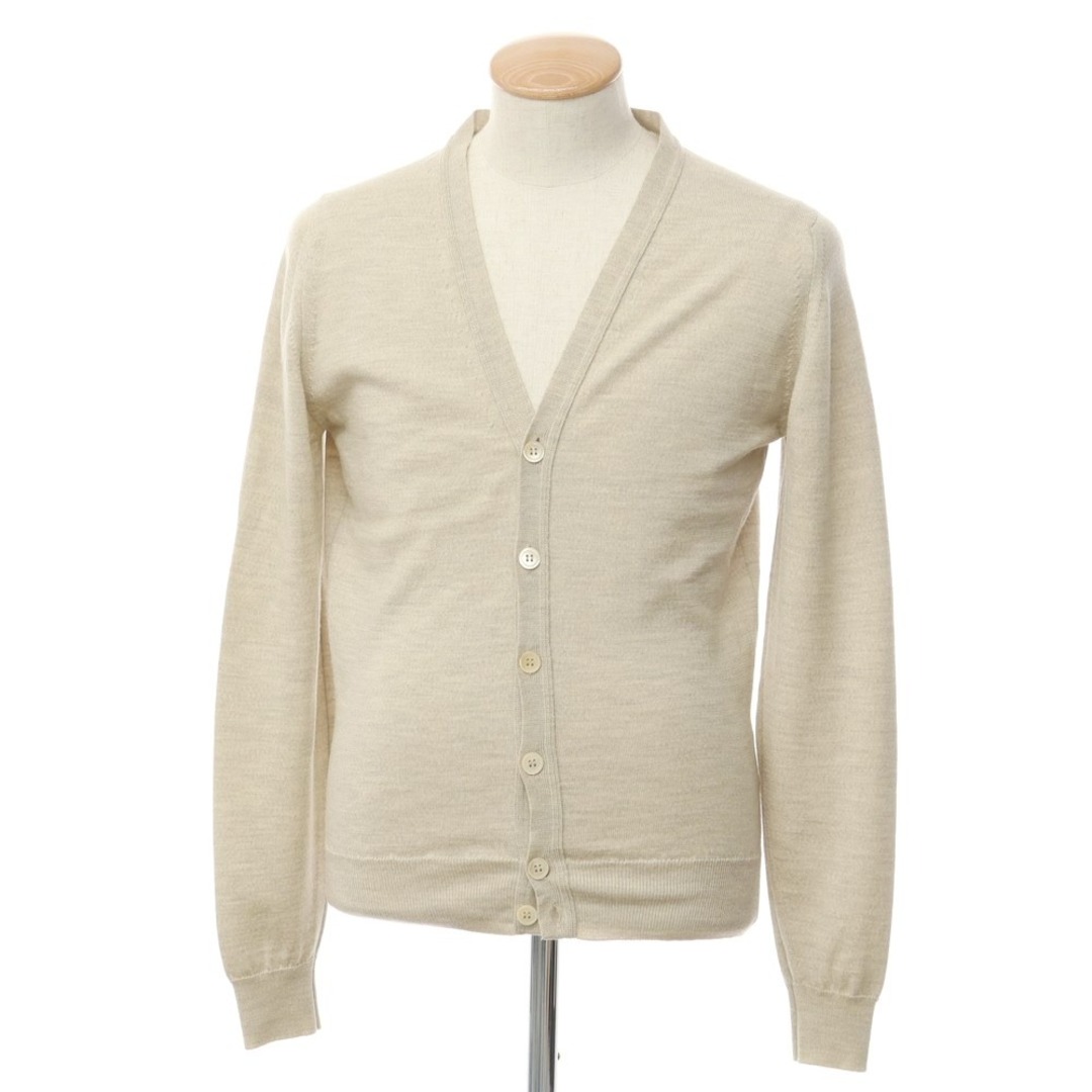 ジョンスメドレー JOHN SMEDLEY ウール ニット カーディガン ベージュ