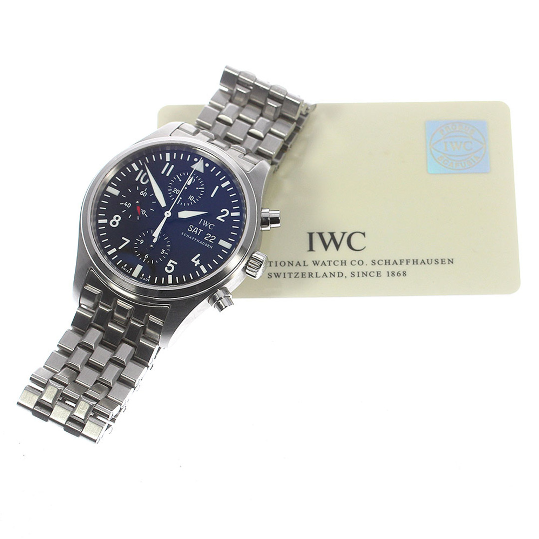 IWC IWC SCHAFFHAUSEN IW371704 パイロットウォッチ クロノグラフ デイデイト 自動巻き メンズ 保証書付き_775734