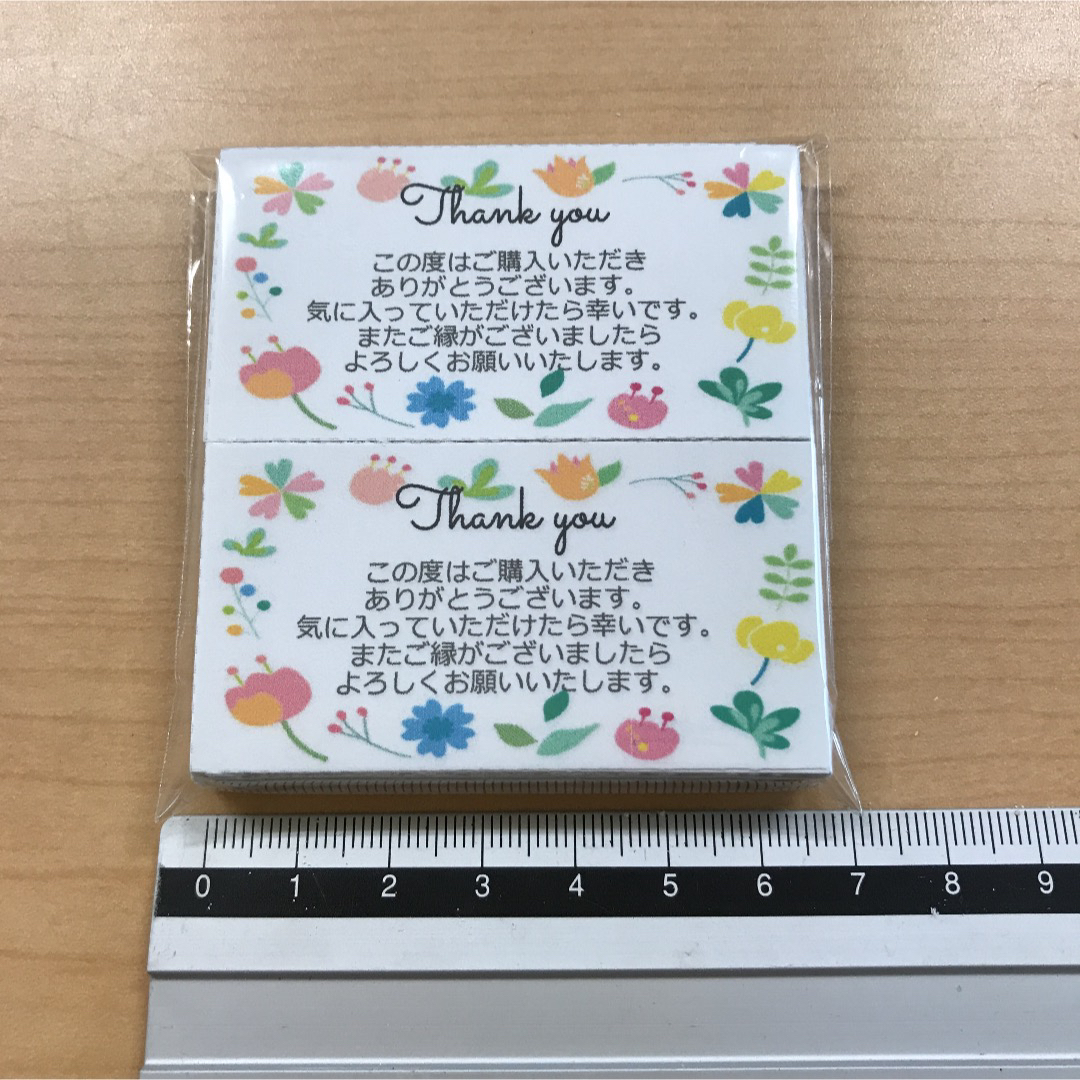 サンキューカード　192枚　カラフルお花柄 ハンドメイドの文具/ステーショナリー(カード/レター/ラッピング)の商品写真