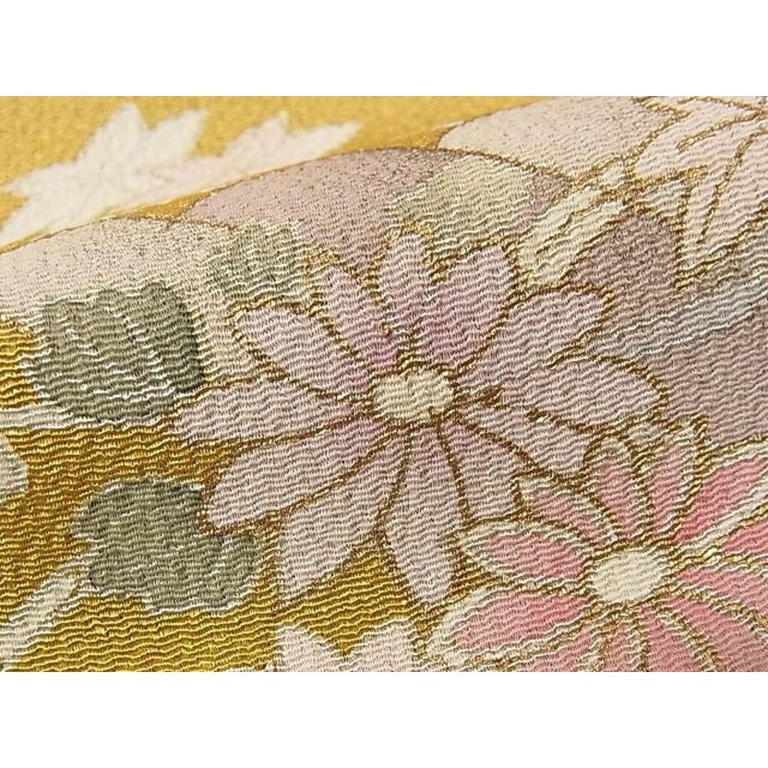 平和屋1□極上 訪問着 流水花筏文 暈し染め 金彩 鬼しぼ縮緬 逸品 3s30281-