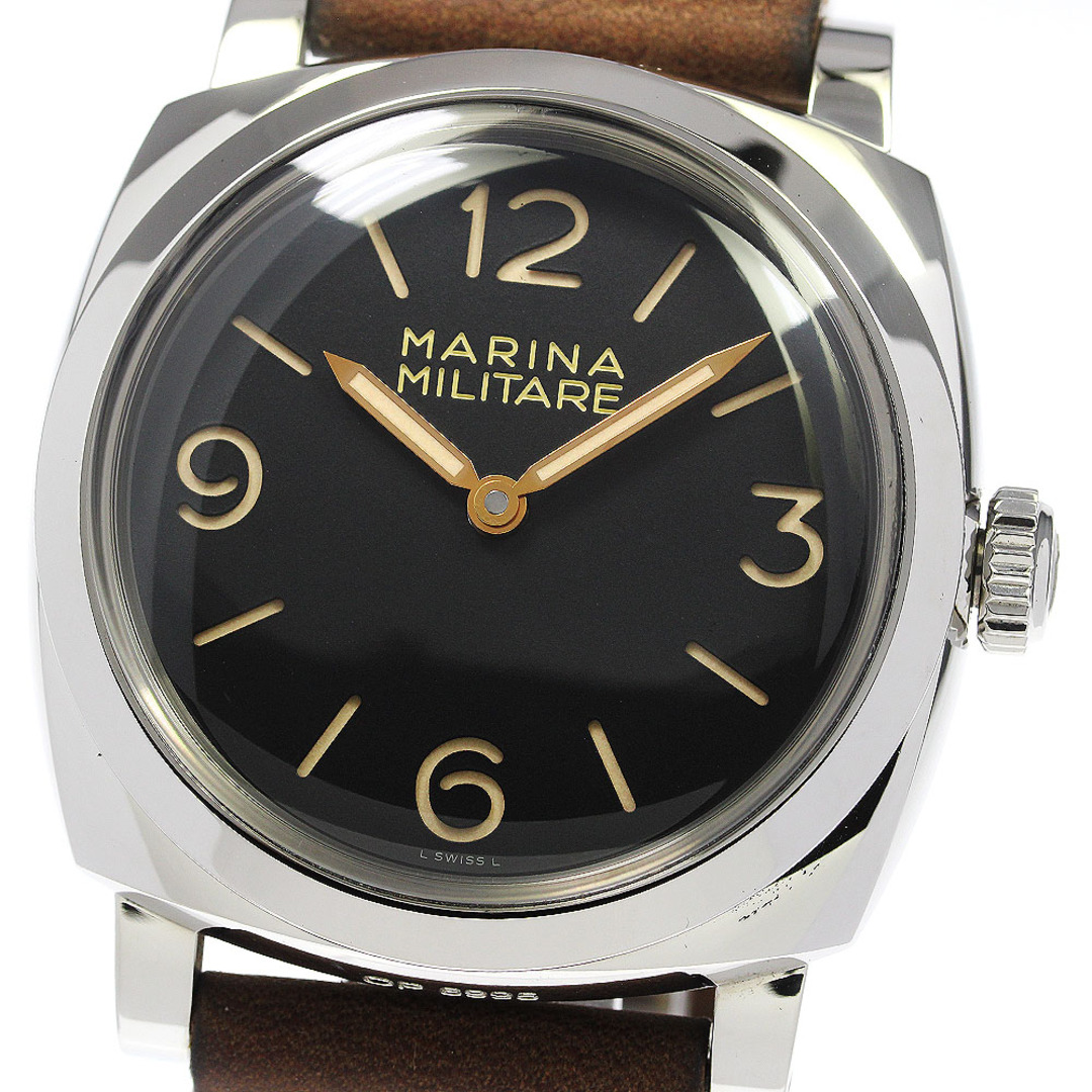 21600日差パネライ PANERAI PAM00587 3デイズ マリーナミリターレ アッチャイオ 限定1000本 手巻き メンズ 箱・保証書付き_775288