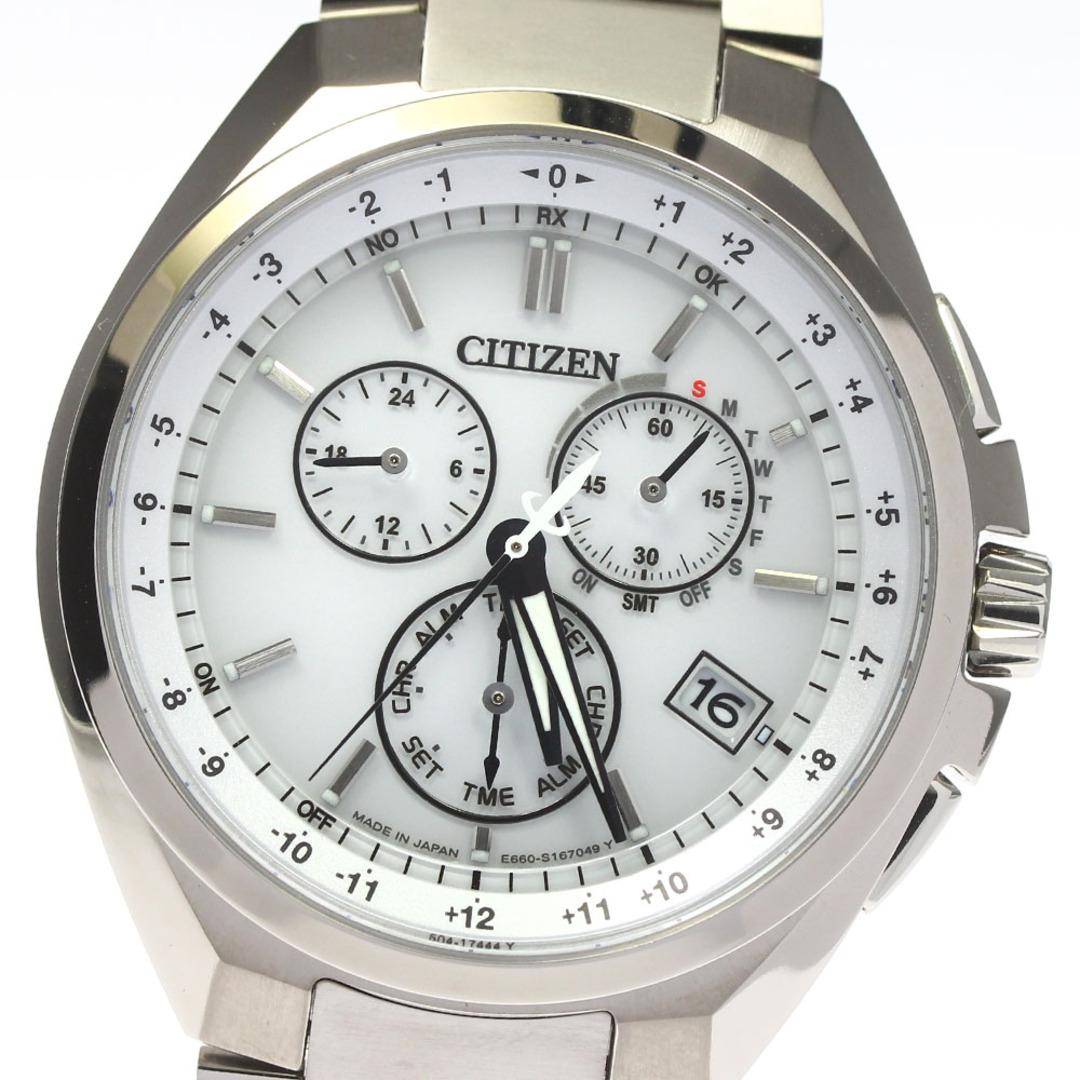 シチズン CITIZEN CB5040-80A/E660-S118298 アテッサ ダイレクトフライト ソーラー電波 メンズ 美品 箱・保証書付き_778300