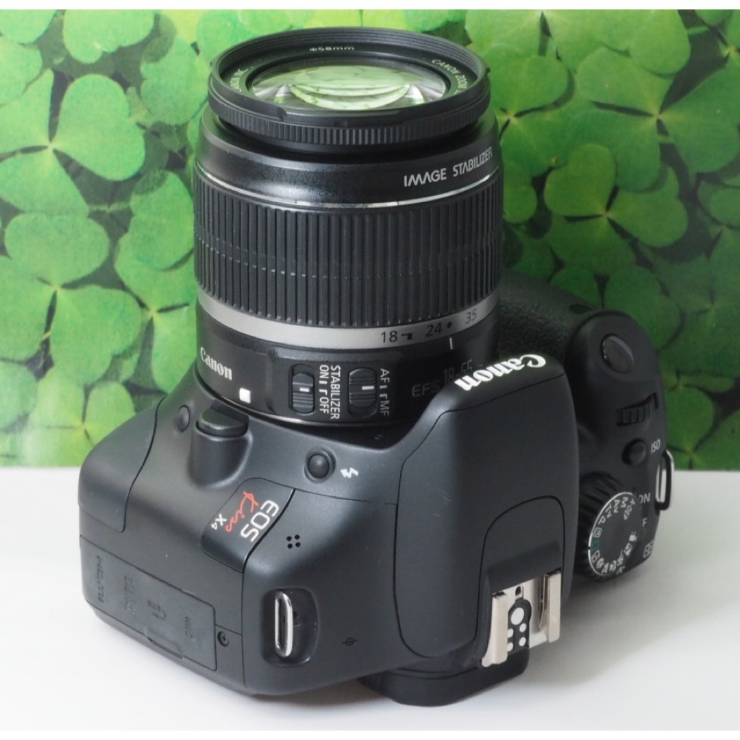 【美品】望遠レンズに変更⭐️一眼の入門機 キャノンKissX4標準レンズセットカメラ