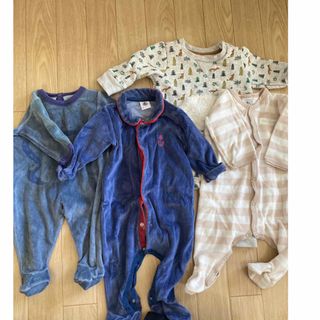 プチバトー(PETIT BATEAU)の秋生まれ　男の子　プチバトー　ひとつ444円(ロンパース)