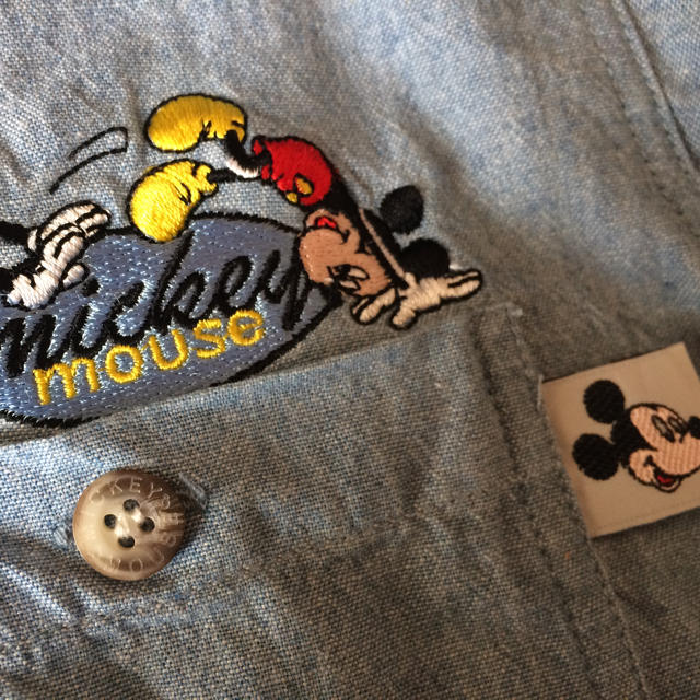 Disney(ディズニー)のmickey☆ダンガリーシャツ s キッズ/ベビー/マタニティのキッズ服男の子用(90cm~)(ブラウス)の商品写真